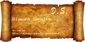 Diamant Sarolta névjegykártya